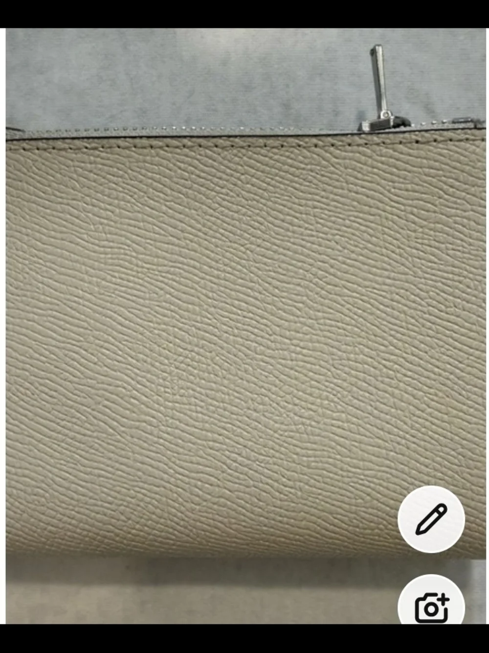 Coach Cream Refined Pebbled Leather Wallet